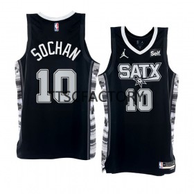 Herren NBA San Antonio Spurs Trikot Jeremy Sochan 10 Nike 2022-23 Statement Edition Schwarz Swingman